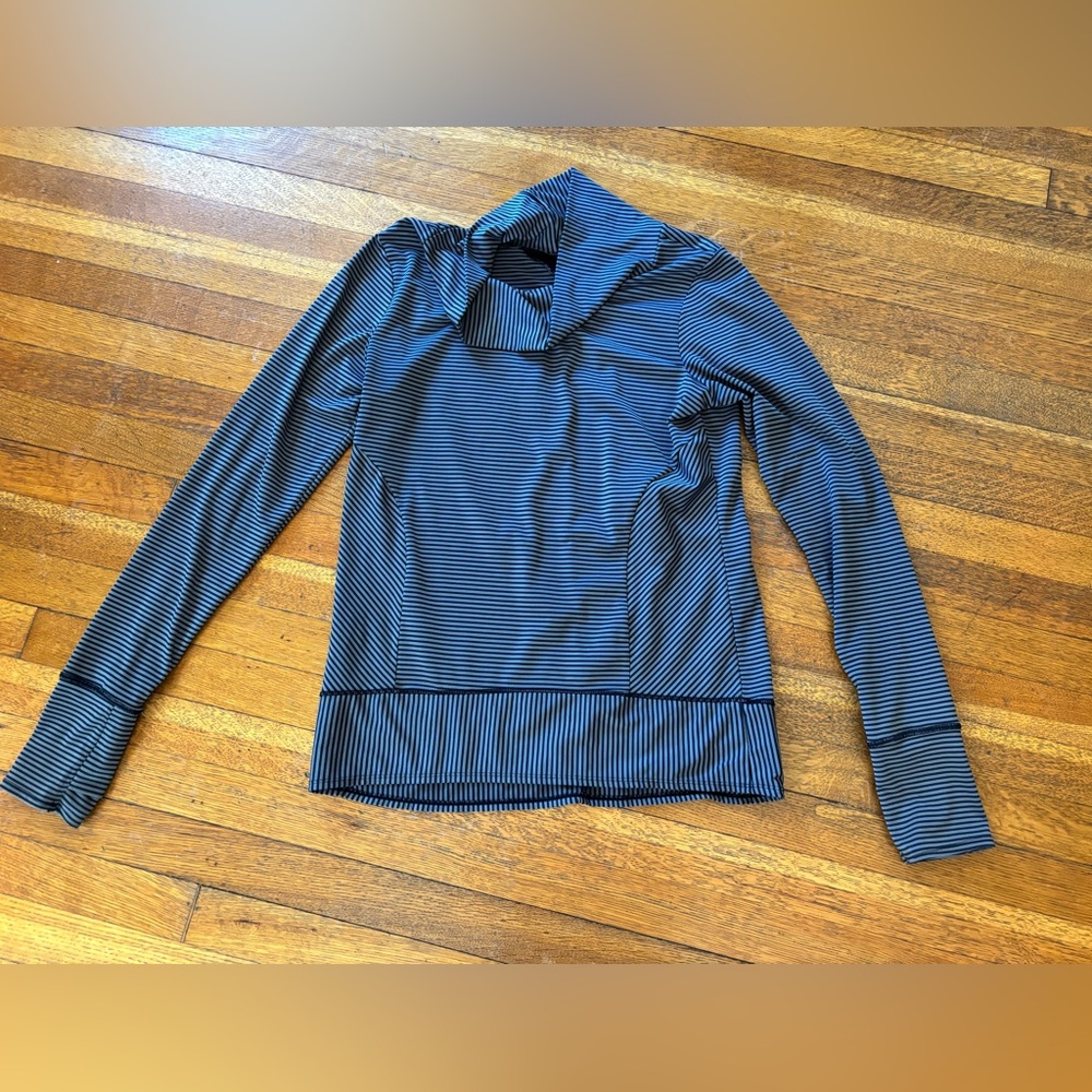 Prana Striped Cowlneck Top